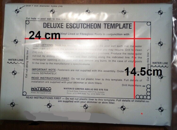 Escutcheon kit S75 Skimmer box Waterco Supa FulFlo