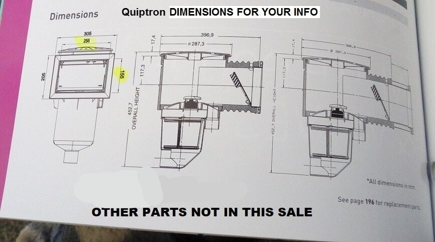 Weir Door Quiptron Skimmer Box #5315300 with clips