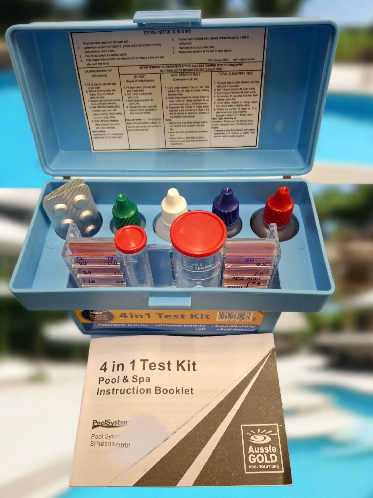 Test Kit 4 in 1 DIY  Pool & Spa Professional