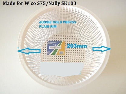 S75  Skimmer Basket  PBS753 Waterco/Nally